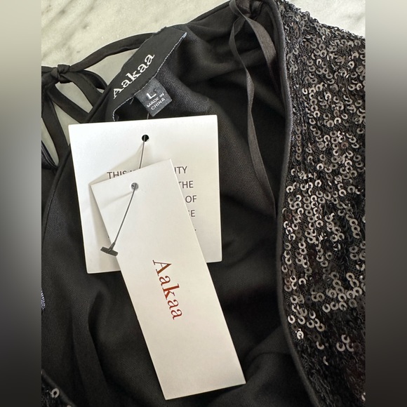 Black Sequined Dolman Sleeve Romper - Picture 9 of 16